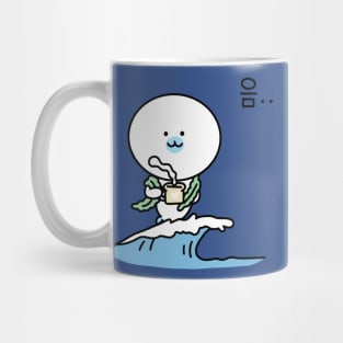 Seal with coffee on a wave Mug